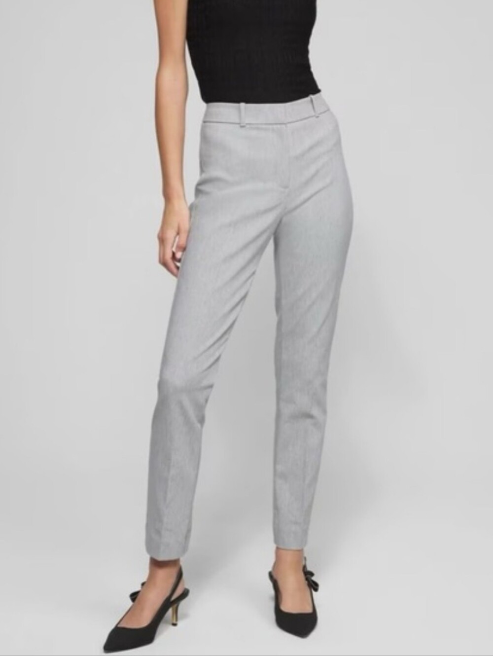 NWT White House Black Market Ankle Slim Moonlight Gray Women's 8 Minimalist NEW!